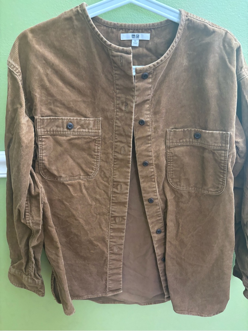 Uniqlo Corduroy Button Front Jacket Brown XS